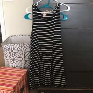 Black and white stripe dress